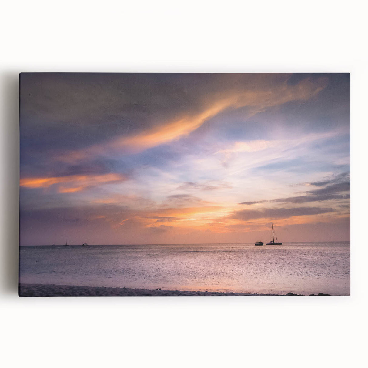 Large black and white photo of Cancun scenery on stretched canvas, ideal for kitchen wall art.