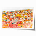 Extra large rolled print of Guanajuato, Mexico scenery with vibrant floral elements, ideal for art wall dining room.