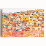 Black and white stretched canvas of Guanajuato, Mexico, ideal for kitchen wall art.