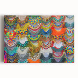 Black and white photograph of Oaxaca, Mexico scenery on stretched canvas, ideal for kitchen wall art.