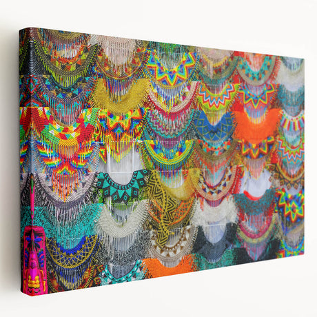 Large canvas print of Oaxaca, Mexico scenery in vibrant earth tones, suitable for kitchen wall art.