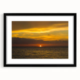 Extra large abstract art print featuring vibrant, textured colors of Quintana Roo scenery on a framed black mat.