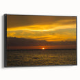 Black and white landscape art painting of Quintana Roo on framed canvas.