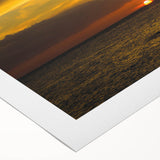 Art deco poster of Quintana Roo scenery on rolled canvas, featuring vibrant ocean and sky tones.