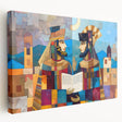 Large canvas print of a Middle Eastern desert landscape in muted earth tones, ideal for kitchen wall art.