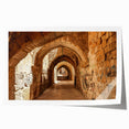 Extra large rolled print of a Middle Eastern landscape featuring muted earth tones, ideal for art wall dining room.
