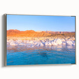 Framed canvas of a Middle Eastern landscape painting in colorful hues, ideal for adding a vintage touch to any room.
