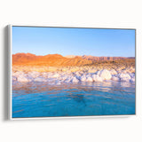Vintage poster art of a Middle Eastern Jordan scenery on a framed canvas.