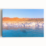Black and white photo of Jordanian landscape on large stretched canvas, ideal for kitchen wall art.