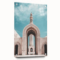 Acrylic print of an abstract Middle Eastern landscape in earthy tones, ideal for dining room decor.