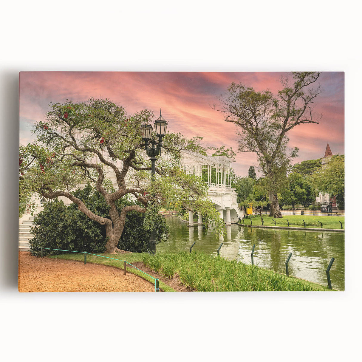Large black and white stretched canvas of Buenos Aires cityscape, ideal for kitchen wall art.