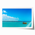 Rolled print of a Brazilian landscape with lush greenery and floral elements, ideal for art wall dining room.