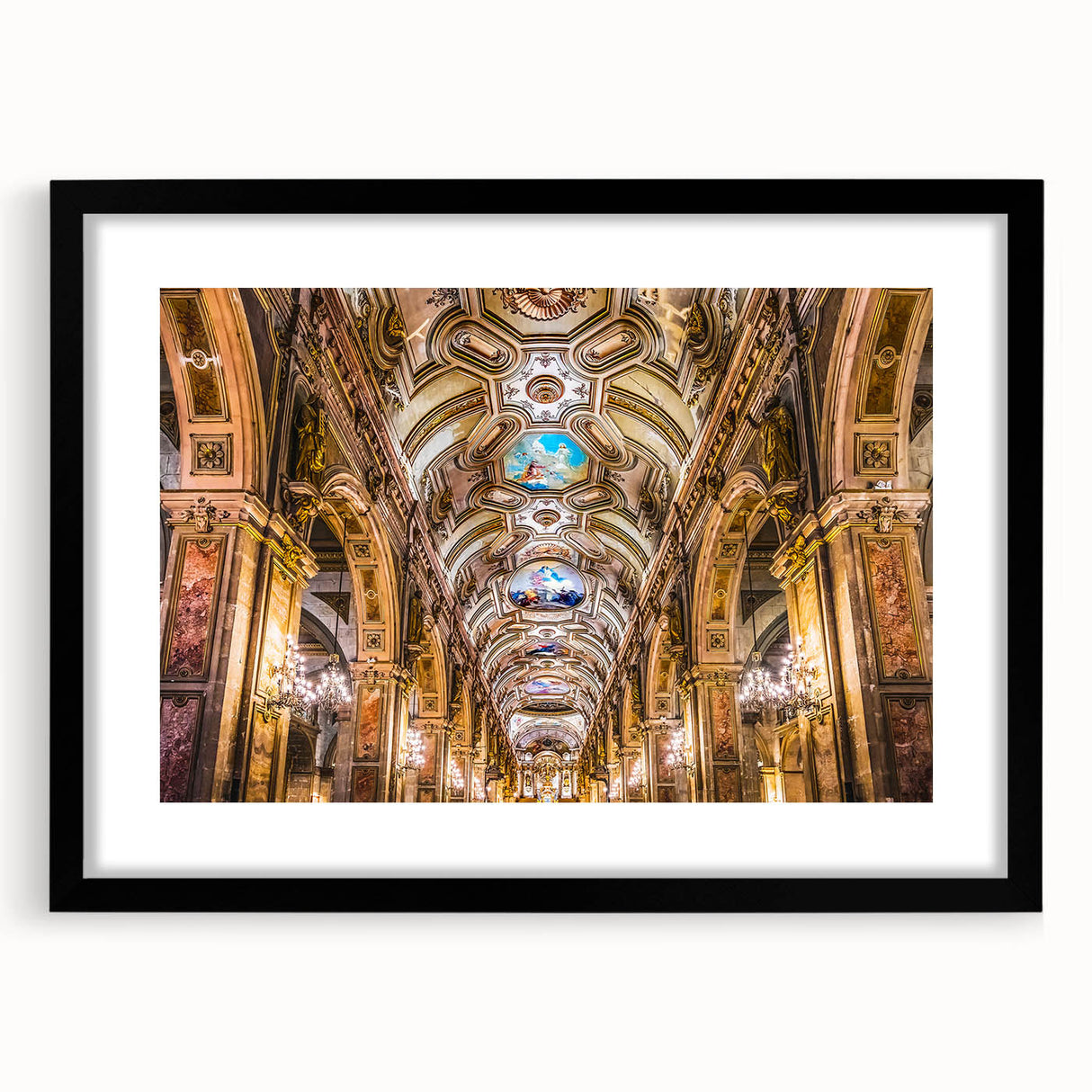 Extra large canvas with abstract depiction of Santiago, Chile in vibrant, colorful hues, ideal for living room decor.