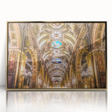 Framed acrylic print of Santiago, Chile skyline in muted earth tones, ideal for modern art wall decor.