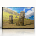 Large abstract wall art depicting a Chilean landscape in muted earth tones on a framed acrylic.