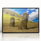 Large abstract wall art depicting a Chilean landscape in muted earth tones on a framed acrylic.