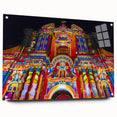 Acrylic print of a large abstract depiction of a South American landscape, featuring earthy tones.