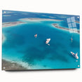 Large abstract wall art of a South American landscape in vibrant colors on acrylic glass.