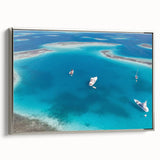 Framed canvas landscape art painting featuring a vintage-style Venezuelan scenery in muted black and colorful hues.