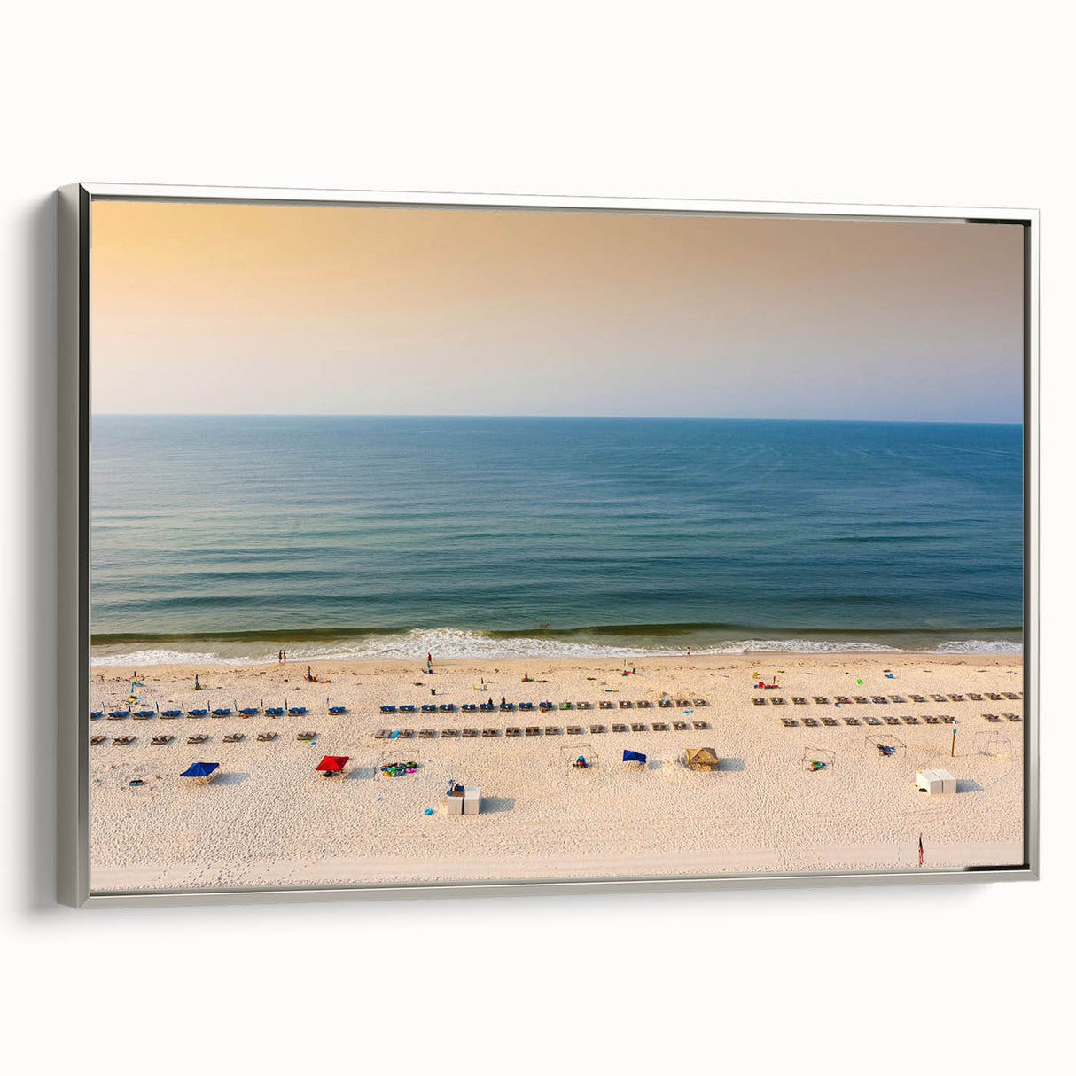 Framed canvas featuring a vintage-style Alabama landscape in muted colors, ideal for enhancing living room decor.