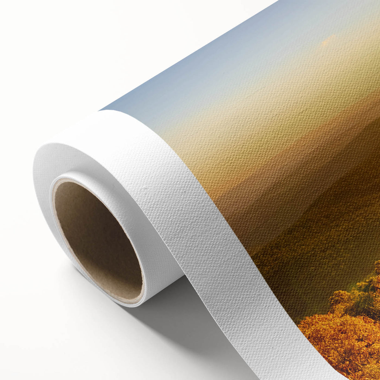 Art deco poster of Arkansas scenery in pastel shades on rolled canvas, ideal for nursery wall art.