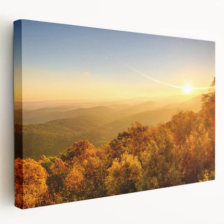 Arkansas landscape on large stretched canvas, featuring muted earth tones, ideal for kitchen wall art.