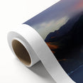 Art deco style Catalina, California scenery on rolled canvas with pastel color palette, ideal for nursery wall art.