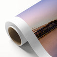 Art Deco poster of Sacramento skyline in pastel shades on rolled canvas, ideal for nursery wall art.