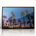 Large abstract wall art depicting San Diego's skyline in muted gray and blue tones on framed acrylic.