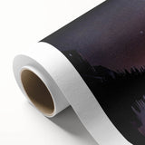 Art Deco style poster of Yosemite scenery in muted green and beige tones on rolled canvas, ideal for nursery wall art.