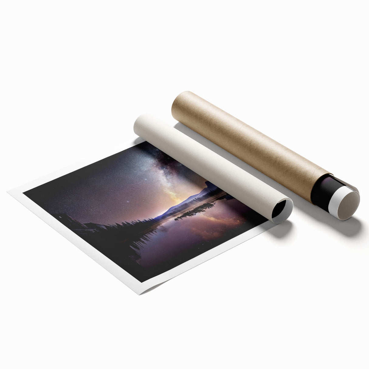 Yosemite National Park scenery on a rolled canvas with lush green and rocky textures, ideal for large living room wall art.