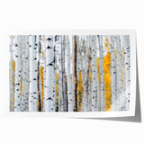 Rolled print of Aspen, Colorado scenery in autumn with vibrant fall colors, ideal for art wall dining room.