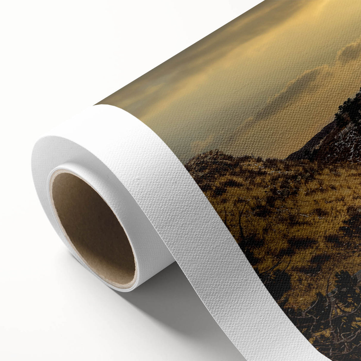 Art Deco poster of Colorado Springs with muted earth tones on rolled canvas, ideal for nursery wall art.