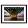 Abstract art print featuring vibrant, colorful textures of Connecticut scenery on a large framed canvas.