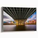 Landscape art painting of Connecticut scenery on framed canvas.
