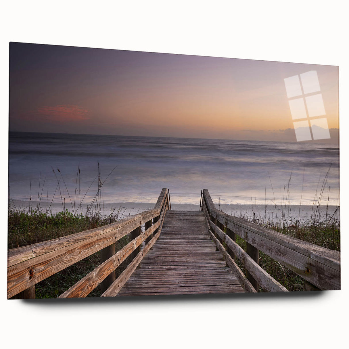 Large abstract wall art on acrylic glass depicting a vibrant Daytona scenery, ideal for bedroom or dining room decor.