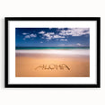Extra large abstract art print of vibrant, colorful Kauai scenery on a textured canvas, framed in black.