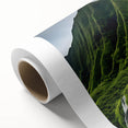 Art Deco poster of Oahu, Hawaii, featuring pastel shades on rolled canvas, ideal for nursery wall art.