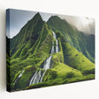 Scenic Oahu, Hawaii landscape on stretched canvas, featuring ocean and palm trees in vibrant colors.