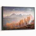 Black and white landscape art painting of Idaho scenery on framed canvas, ideal for bedroom decor.