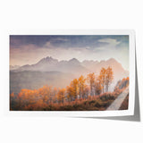 Scenic Idaho landscape on rolled canvas, featuring expansive green fields and a vibrant blue sky.