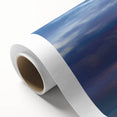 Art deco poster of Lake Michigan, featuring muted blue and gray tones on a rolled canvas, ideal for nursery wall art.