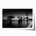 Rolled canvas print of Louisiana scenery with soft floral designs in muted earth tones, ideal for dining room wall art.