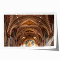 Extra large rolled print of Detroit skyline with muted gray and blue tones, ideal for art wall dining room.