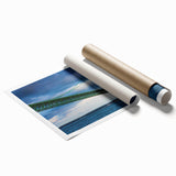 Extra large rolled print of Michigan's Upper Peninsula with muted earth tones, ideal for classy bathroom wall decor.