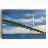 Black and white photo of Michigan's Upper Peninsula on stretched canvas, ideal for kitchen wall art.