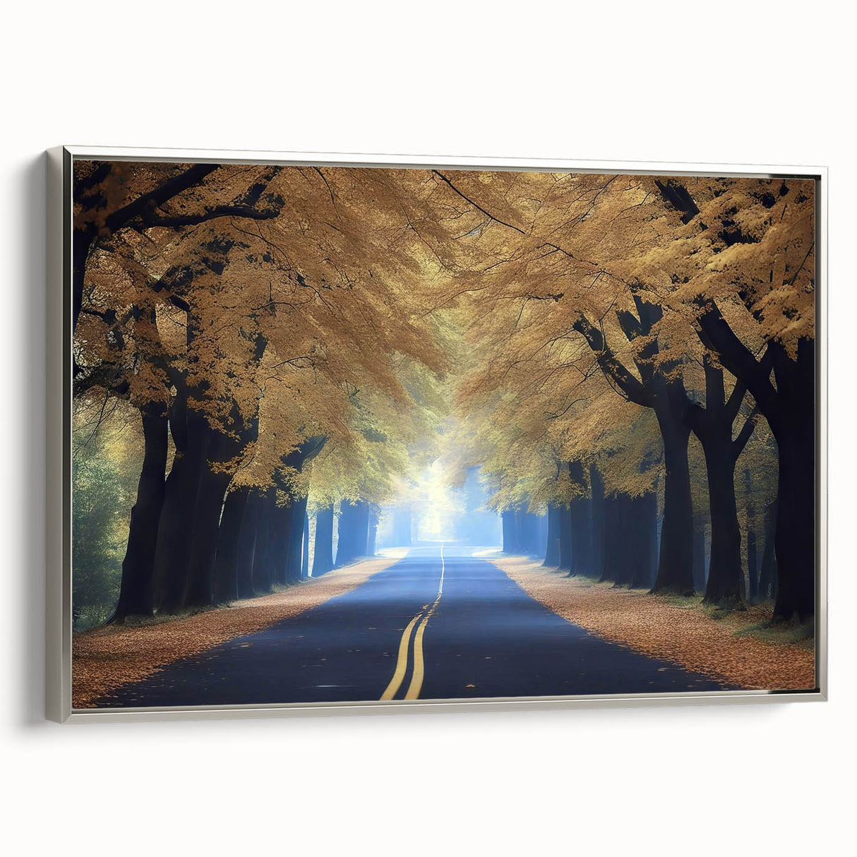 Framed canvas featuring a vintage-style landscape art painting of Minneapolis, with colorful art in black and muted tones.