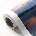 Art Deco style poster of Minnesota scenery on rolled canvas, featuring muted earth tones, ideal for nursery wall art.