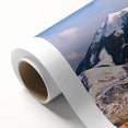 Art Deco poster of Montana scenery with soft pastel shades on rolled canvas, ideal for nursery wall art.
