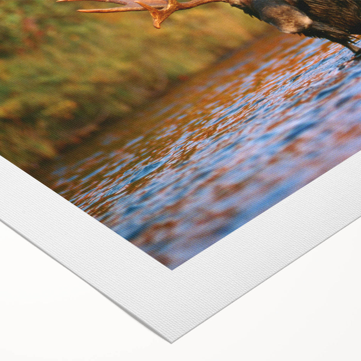 Art deco poster of New Hampshire scenery in muted earth tones on rolled canvas, suitable for dining room wall art.